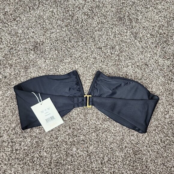 NWT Andie The Scala Padded Bandeau Bikini Top Black Medium - Picture 4 of 8
